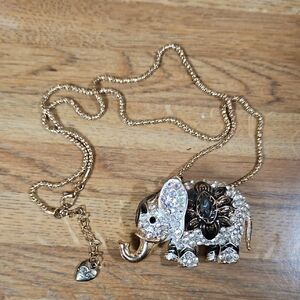 Betsey Johnson Elephant Necklace
